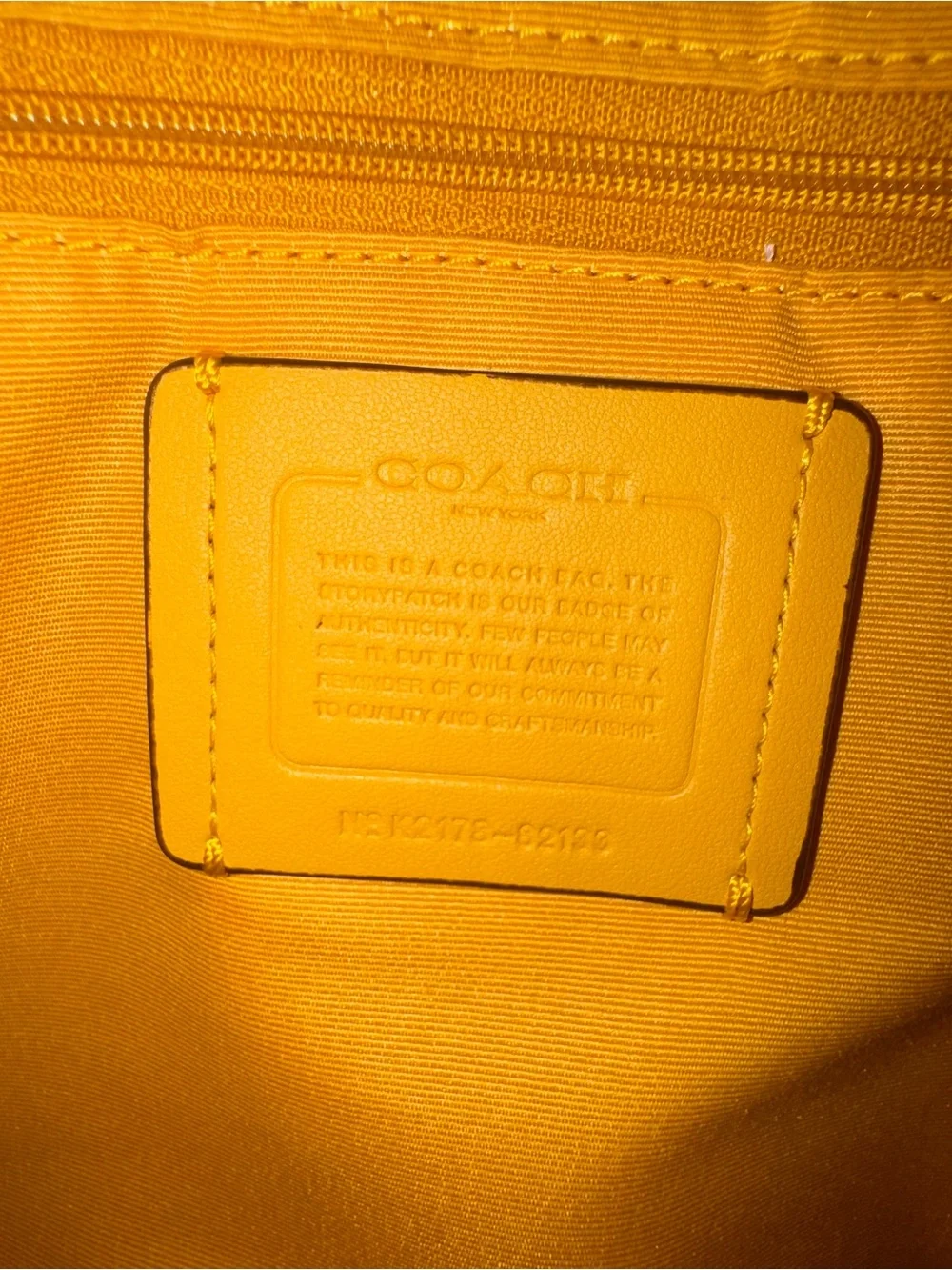 Coach White Pebbled Leather Tote with Red Straps and Tan Accents